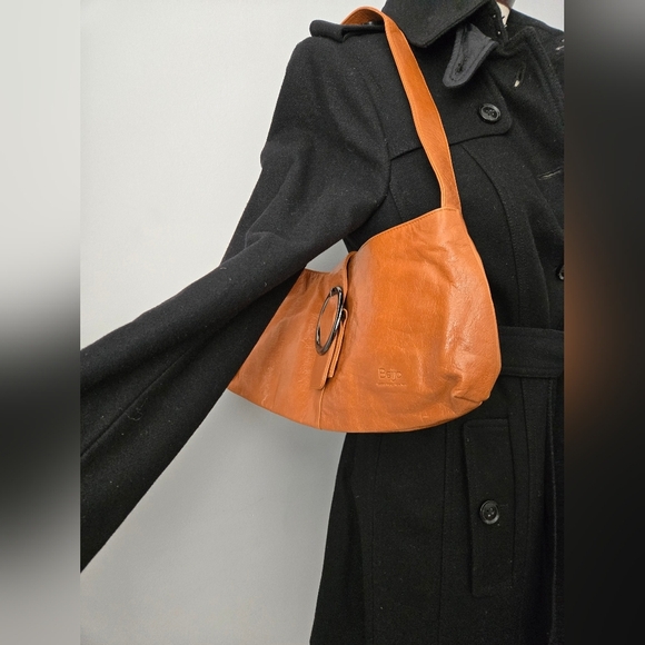Beijo  Burnt Orange Shoulder Bag with Buckle - Picture 13 of 14